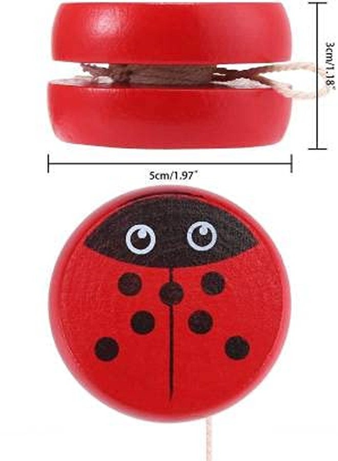 QWICK CLICK Wooden Yo-Yo Spinner Smooth High Speed Cute Cartoon Pattern Design Classic Toy for Kids (Multicolor) - Image 5